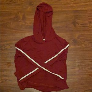 Maroon cropped hoodie